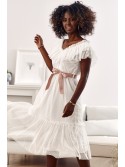 Cream tulle wedding dress 6972